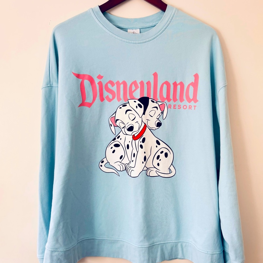 Disneyland Resort Dalmations Crewneck Sweatshirt Light Blue Disney Women's XL 1X